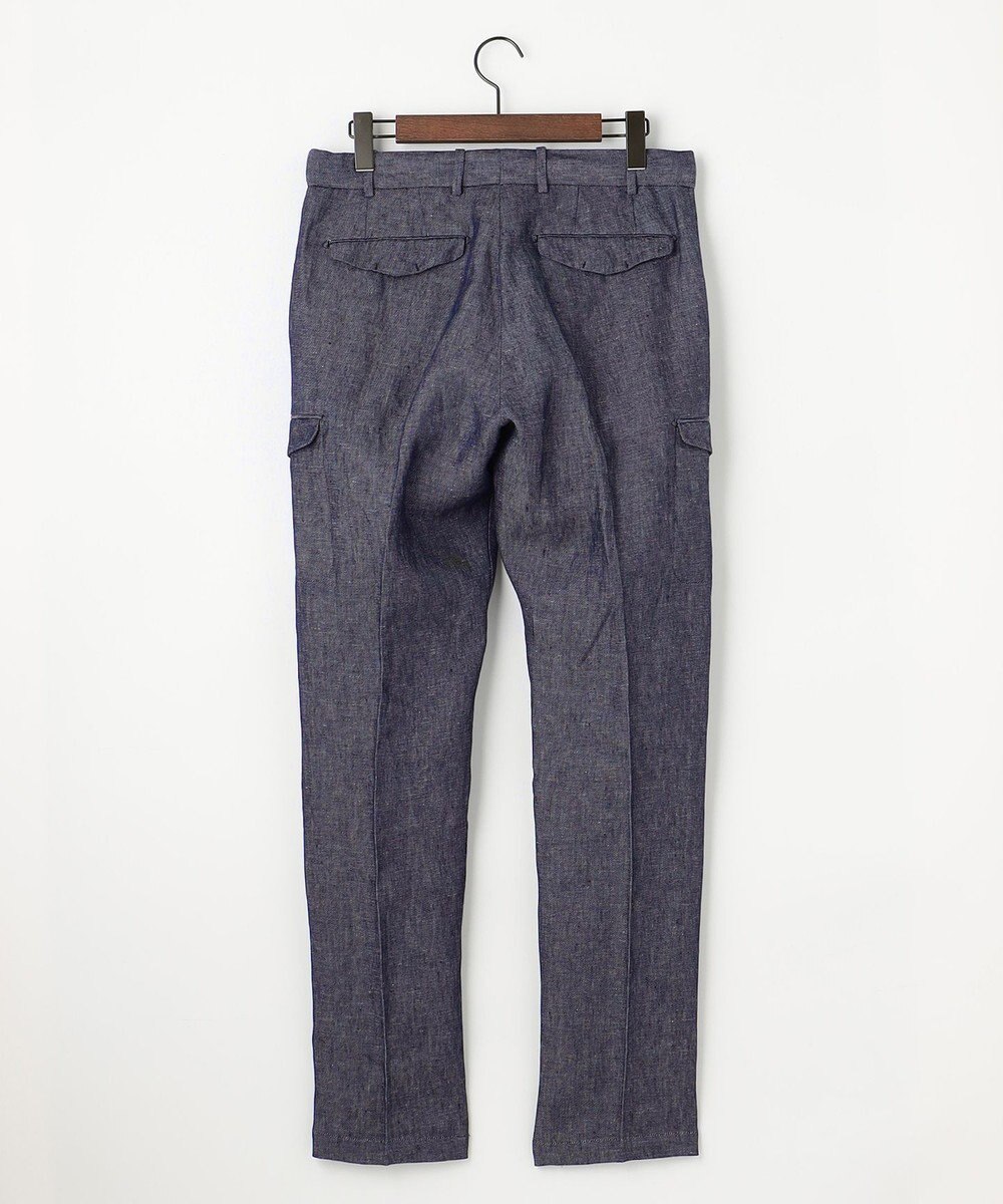 JOSEPH ABBOUD 【ウエストも伸びる！/JAPANファブリック/イージーパンツ/清涼/セットアップ】リネンデニム パンツ 