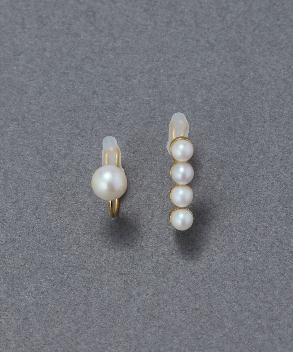 Phoebe 【金属アレルギー対応】2setラインパールイヤーカフ　ゴールド/ニッケルフリー 