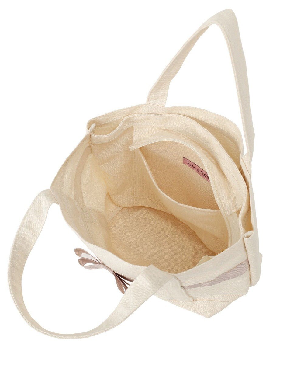 Maison de FLEUR マルチポケット帆布トートSバッグ 