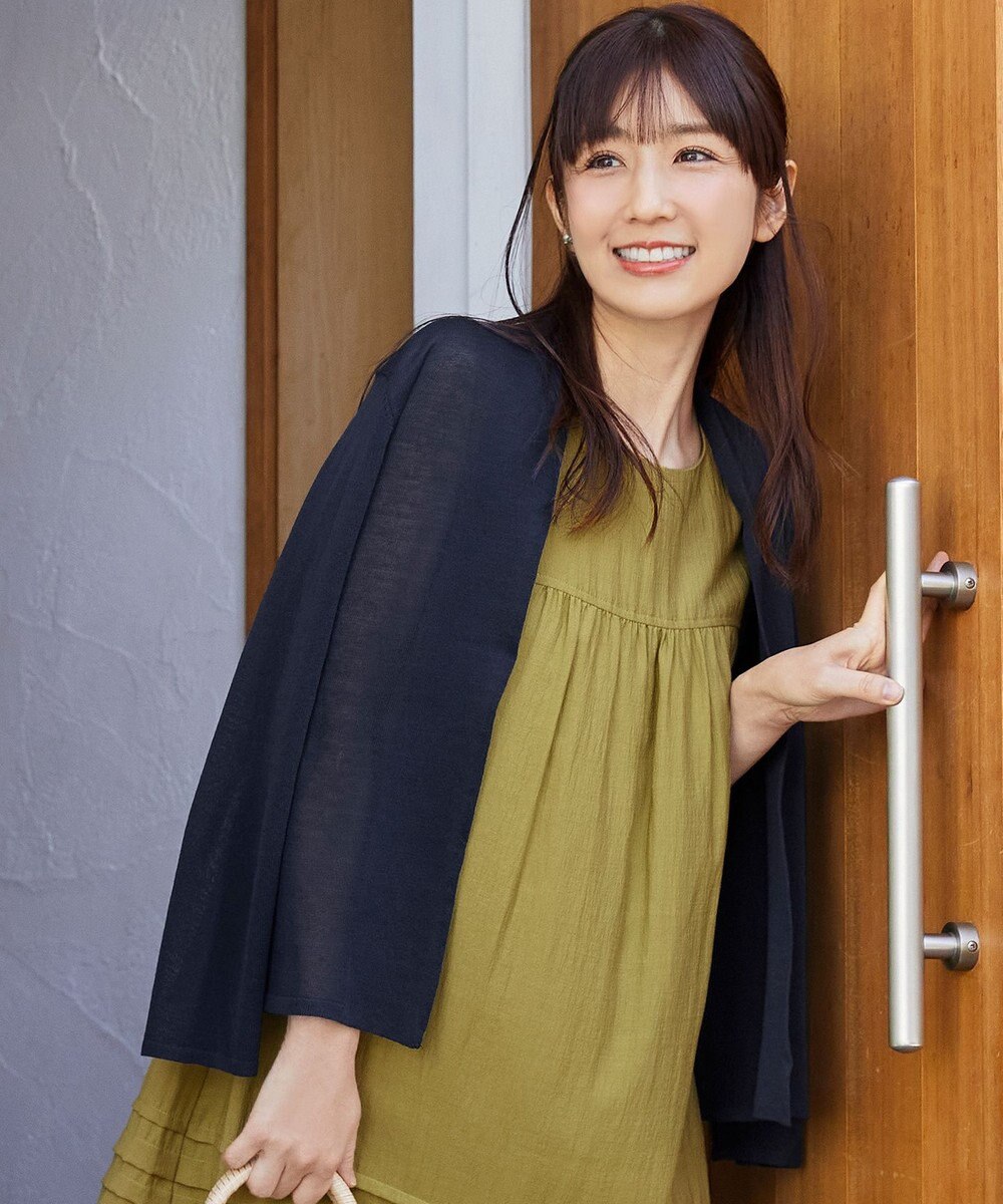 Tiaclasse L 【小倉優子さん着用・UVケア・接触冷感】ショートトッパーカーディガン 