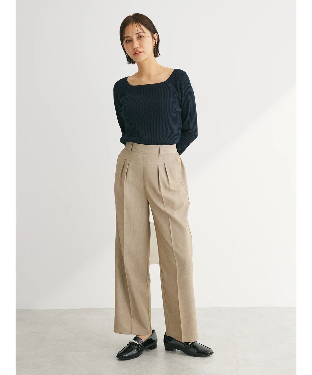 Green Parks パイピングサイドラインワイドパンツ 