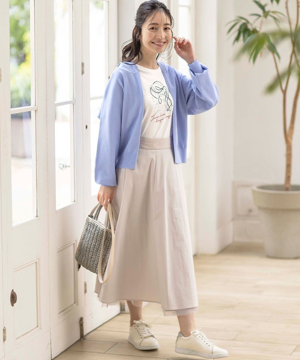 ANY SIS 【接触冷感・UVケア】ニットフーディー カーディガン 