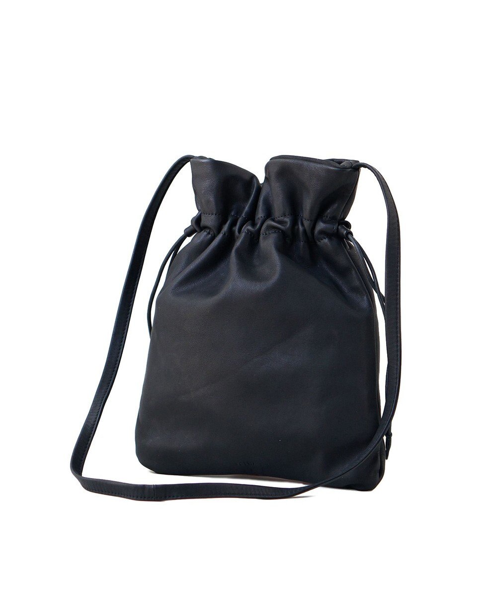 FOLNA RD ソフトレザー巾着ショルダーバッグ 