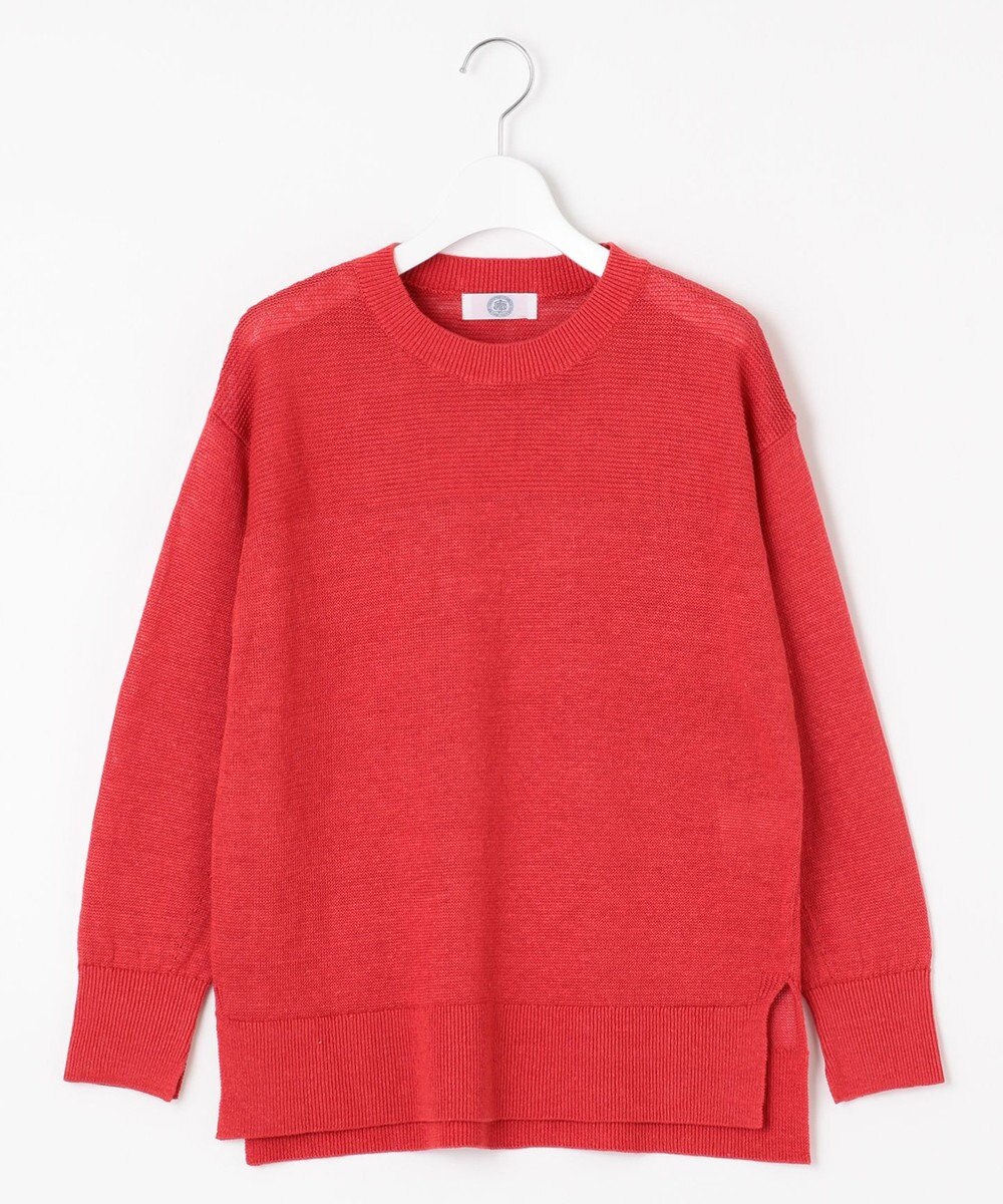 J.PRESS LADIES 【洗える・吸水速乾】 マーセライズコードリネン ニット 