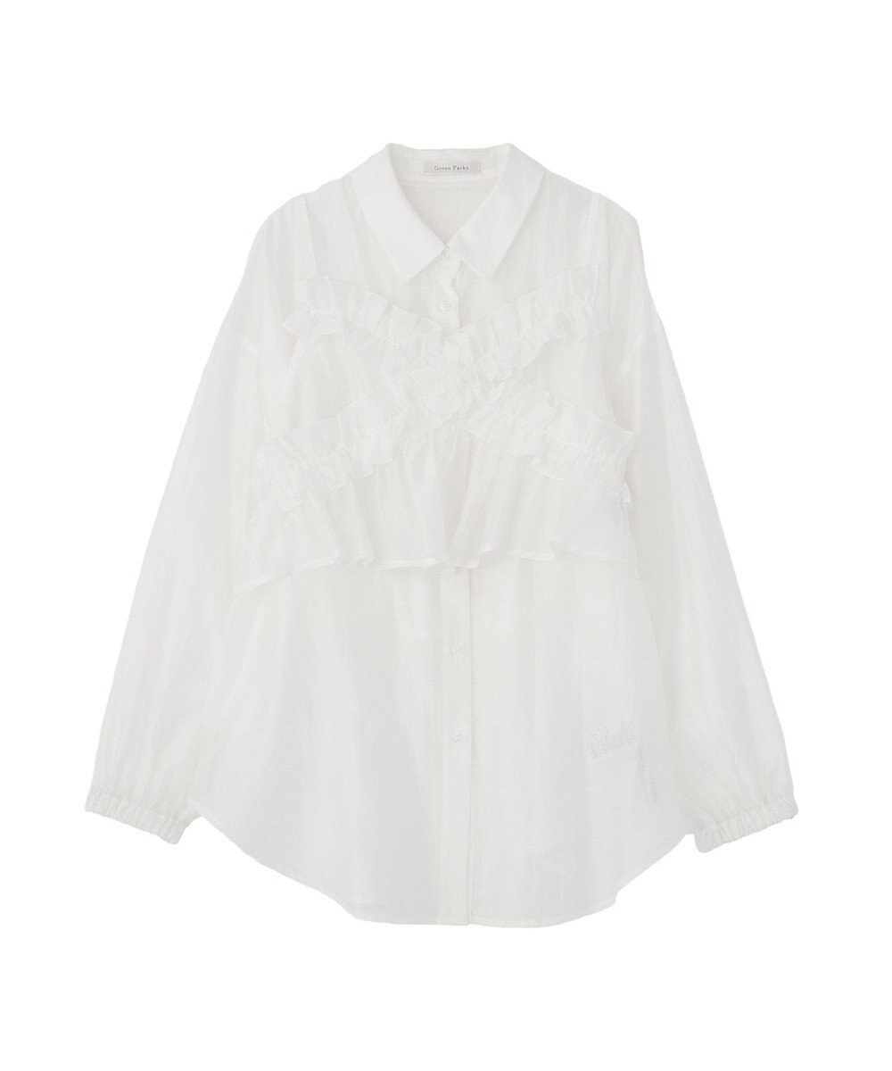 Green Parks 【WEB限定】ＳＥＴ２点フリルビスチェ＋シャツチュニックⅡ 