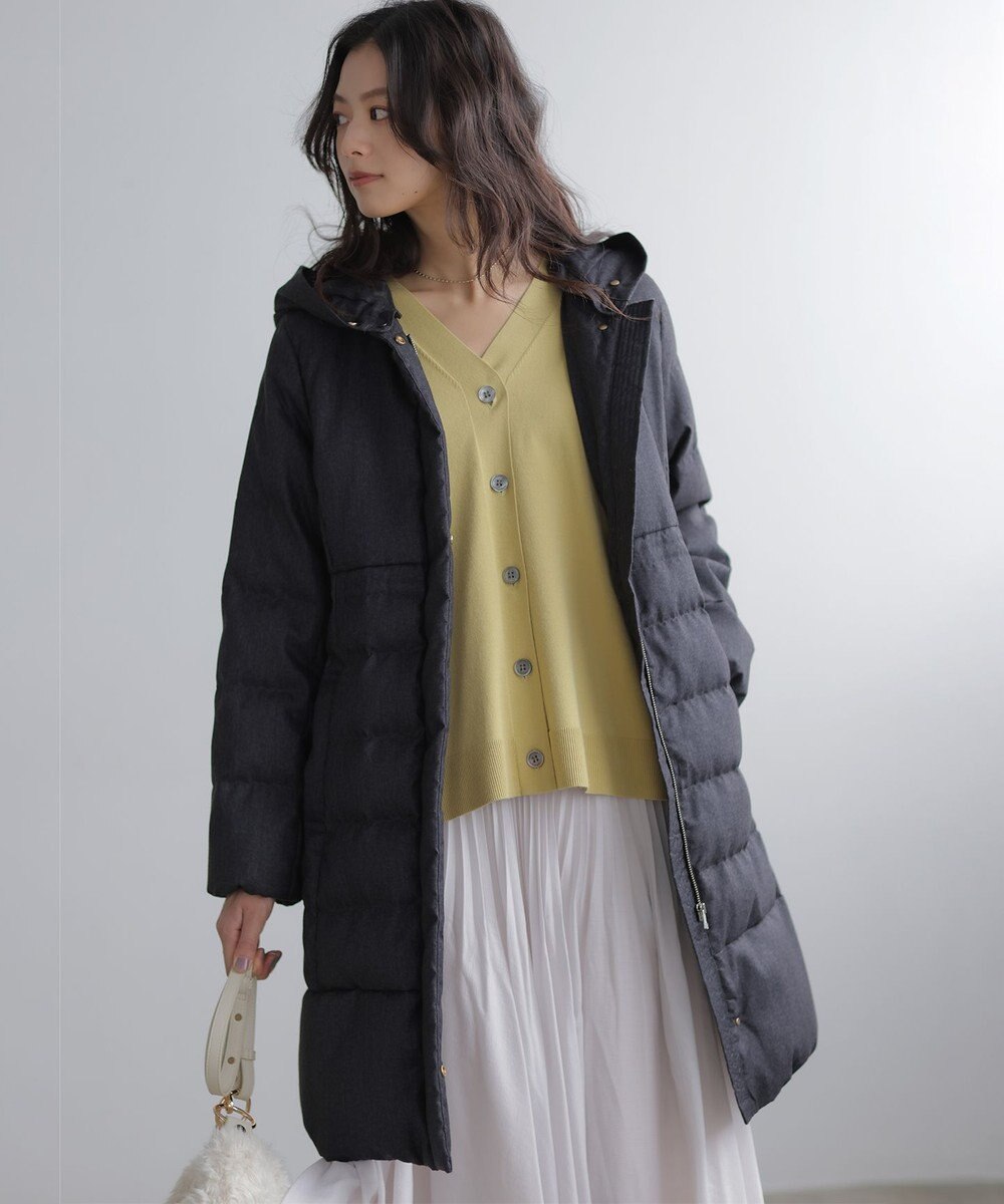 組曲 ライトタフタロング ダウン 