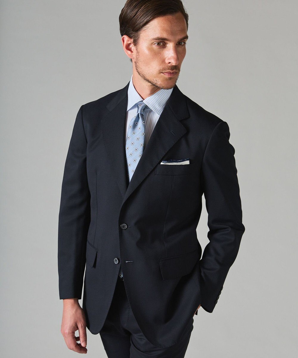 GOTAIRIKU 【形態安定】PREMIUMPLEATS_セミワイドカラー 通年ドレスシャツ（ストライプ） 