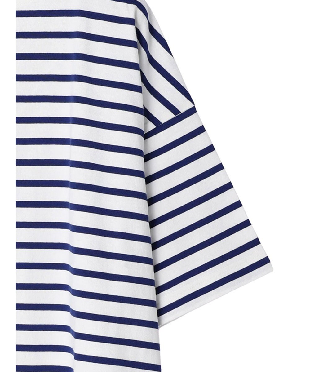 Green Parks ボーダーボートネック７分袖プルオーバー 