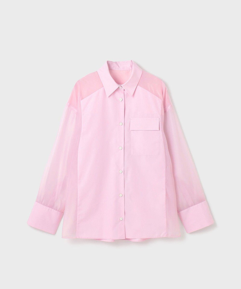 GRACE CONTINENTAL シアーコンビオーバーシャツ 