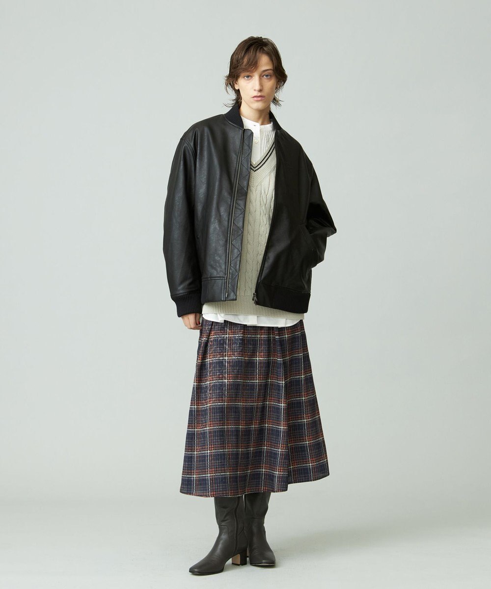 J.PRESS YORK STREET 【UNISEX】エコレザーMA-1 