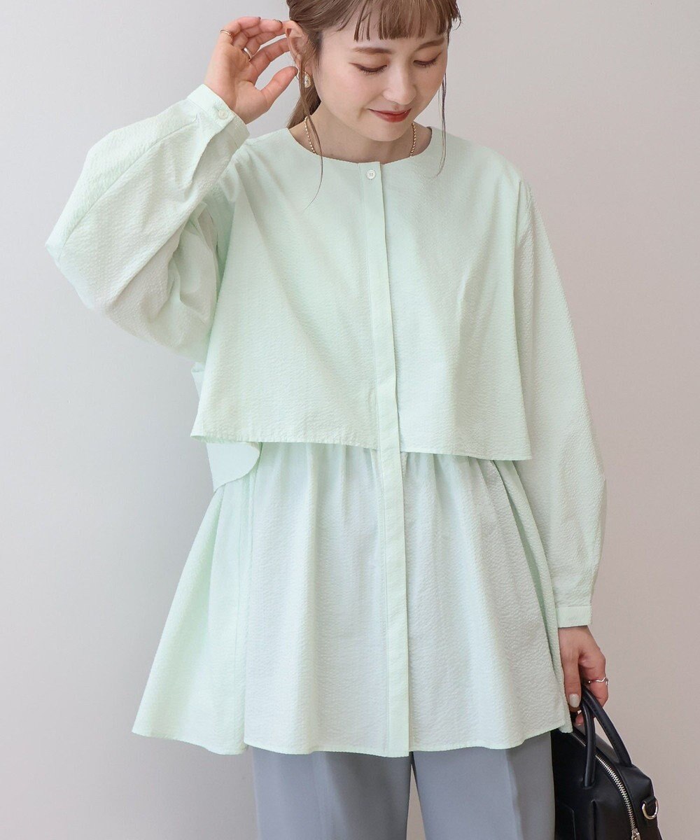 AMERICAN HOLIC サッカーティアードロングブラウス 