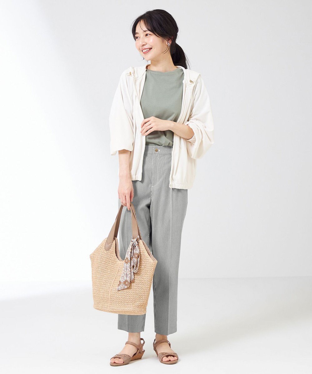 ANY SIS 【洗える】コードレーンストレッチ テーパードパンツ 