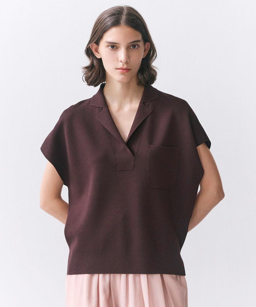 BEIGE， NADIA / ストレッチ スキッパーニット 