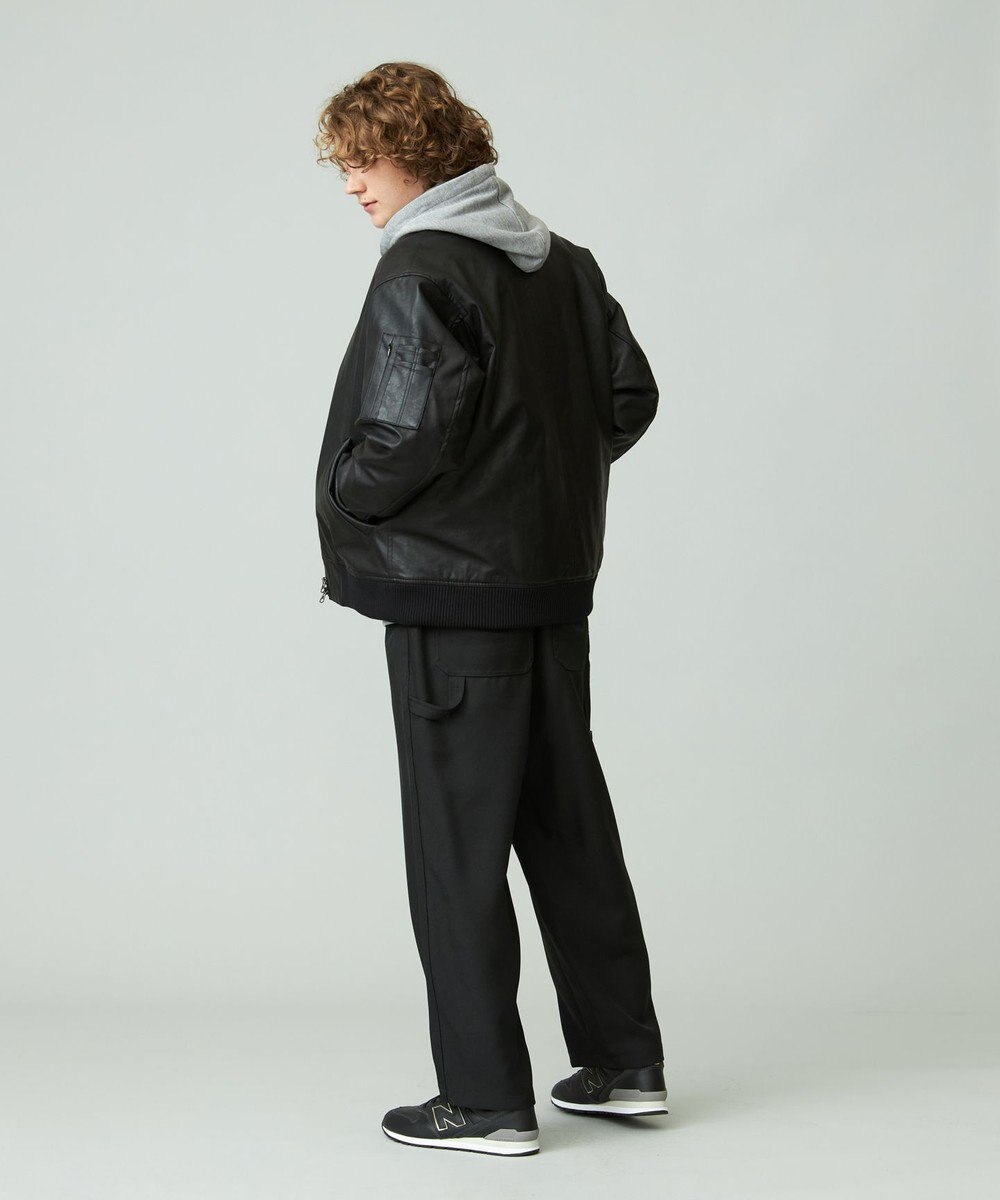 J.PRESS YORK STREET 【UNISEX】エコレザーMA-1 