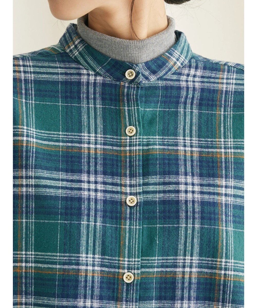 CRAFT STANDARD BOUTIQUE チェックバンドカラーサークルブラウス 