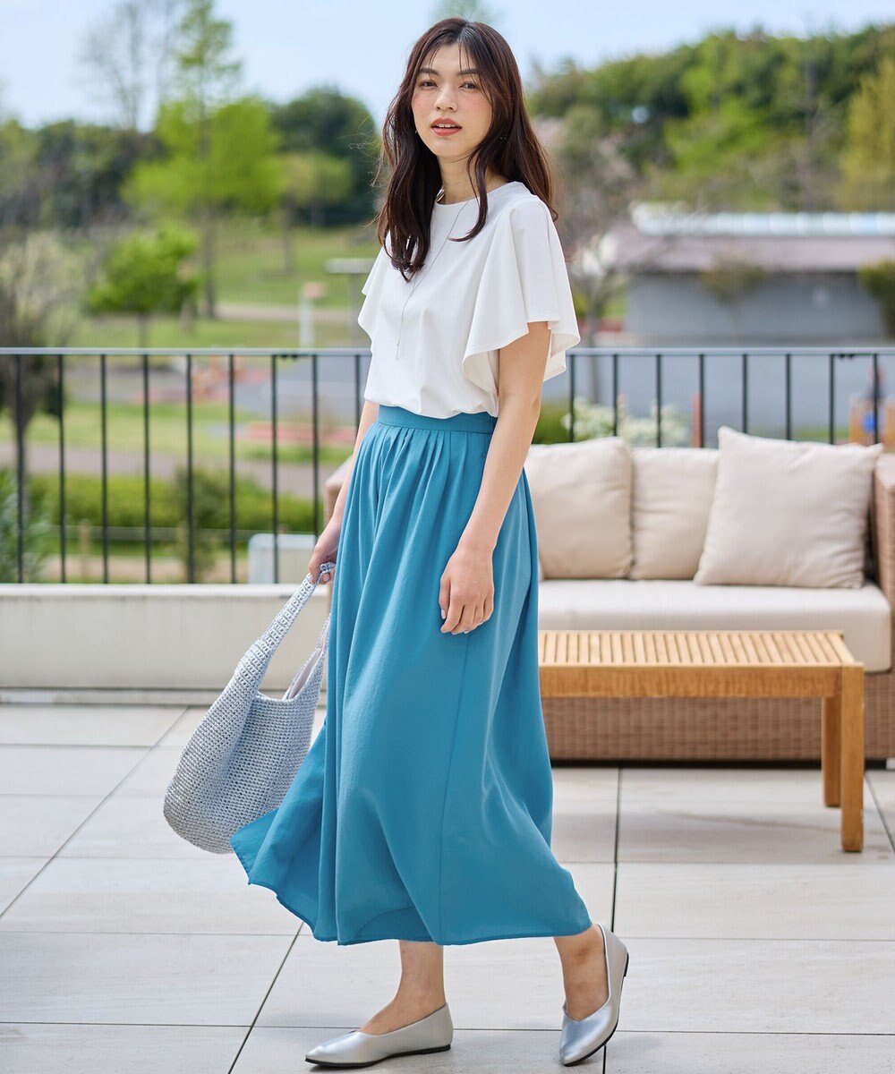 ANY L 【洗濯機可/接触冷感/UVケア】ソロナフリルスリーブプルオーバー 