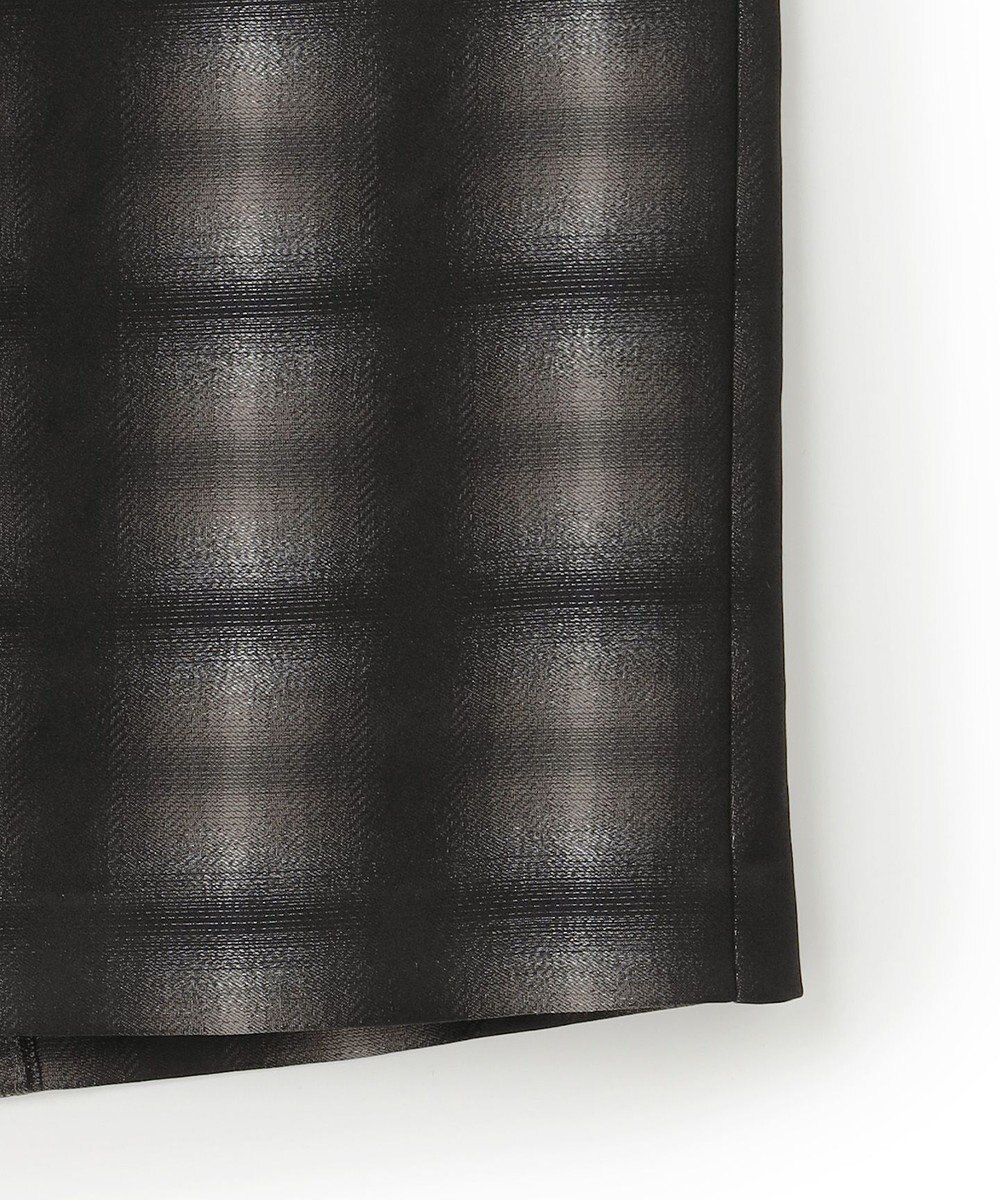 ICB 【洗える】シャイニーオンブレーチェック ストレートスカート 