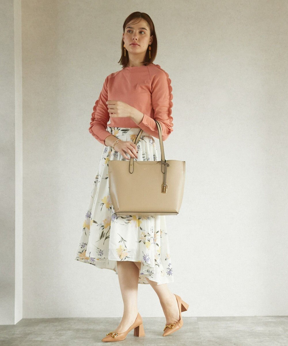 style code 【MERCURYDUO/マーキュリーデュオ】両アオリポケット サイド配色A4トートバッグ　 キーチャーム付 