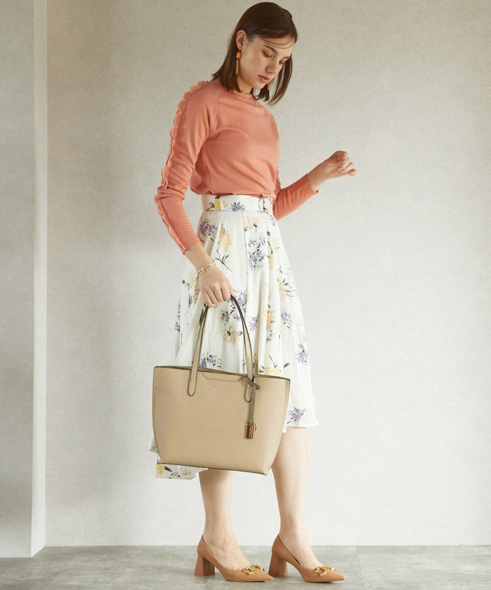 style code 【MERCURYDUO/マーキュリーデュオ】両アオリポケット サイド配色A4トートバッグ　 キーチャーム付 