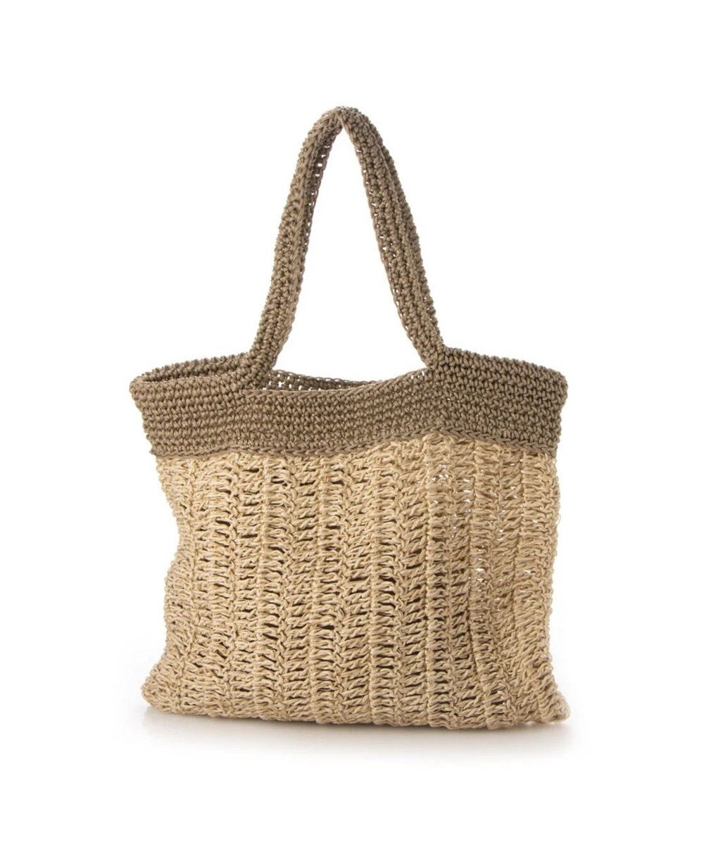 UNBILLION cachecache ペーパー切り替え横編みトートバッグ 