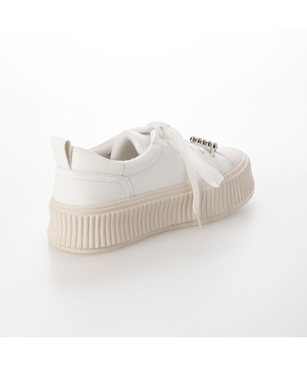 MODE ET JACOMO <noyau>ビジュー付き厚底レースアップスニーカー 