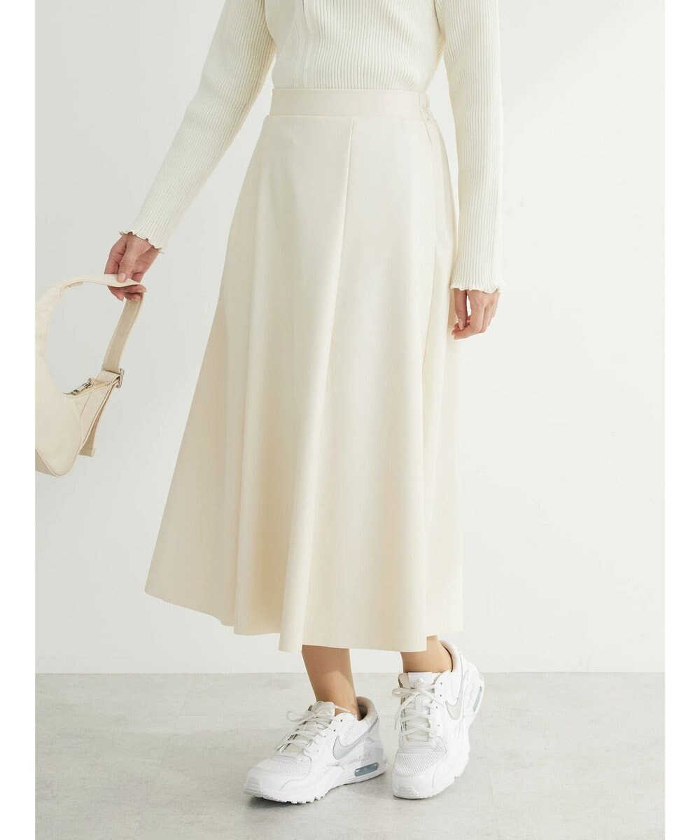 Green Parks レザーライクキリカエＡラインスカート 