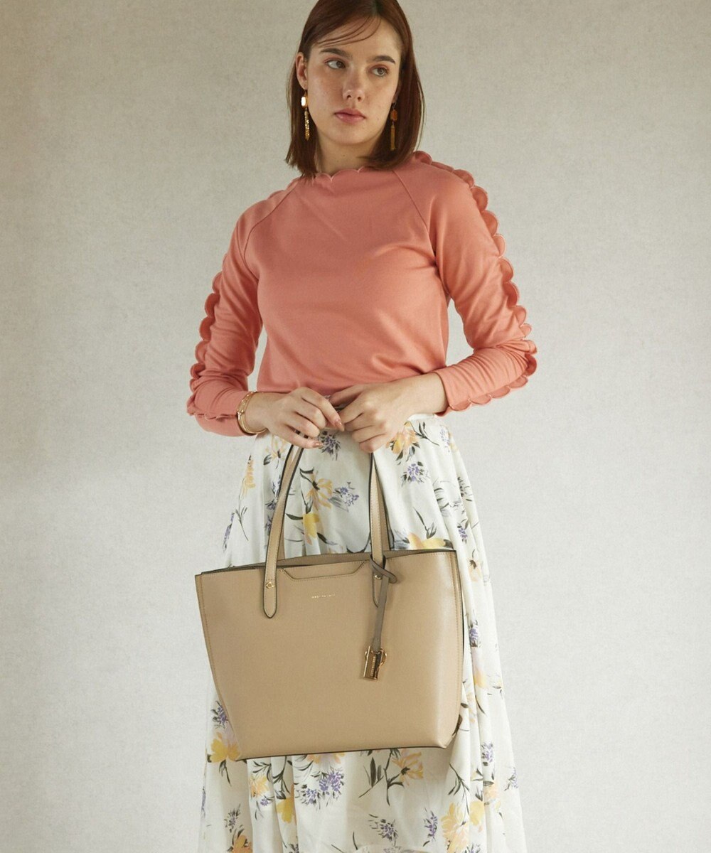 style code 【MERCURYDUO/マーキュリーデュオ】両アオリポケット サイド配色A4トートバッグ　 キーチャーム付 