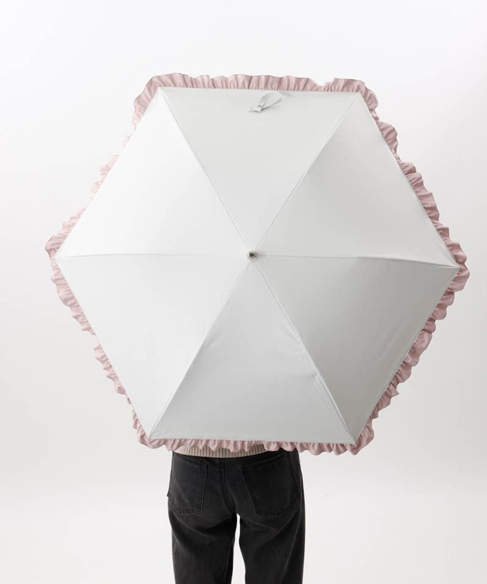 AURORA 【WEB限定】 フリル晴雨兼用傘（折りたたみ・トップフラット） 