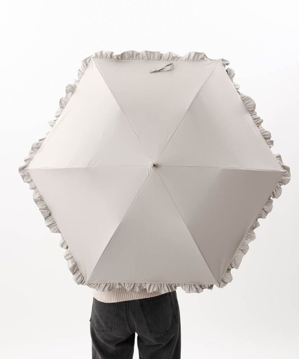 AURORA 【WEB限定】 フリル晴雨兼用傘（折りたたみ・トップフラット） 