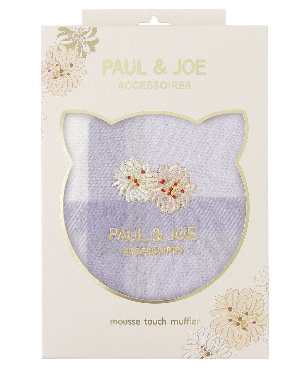 MOONBAT 【FUDGE11月号掲載】PAUL & JOE ACCESSOIRES クリザンテーム刺繍ムースタッチマフラー（パッケージ入り） 