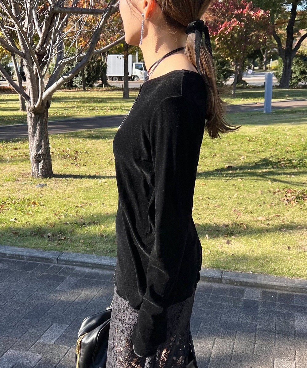 Green Parks シアーベロアプルオーバー 