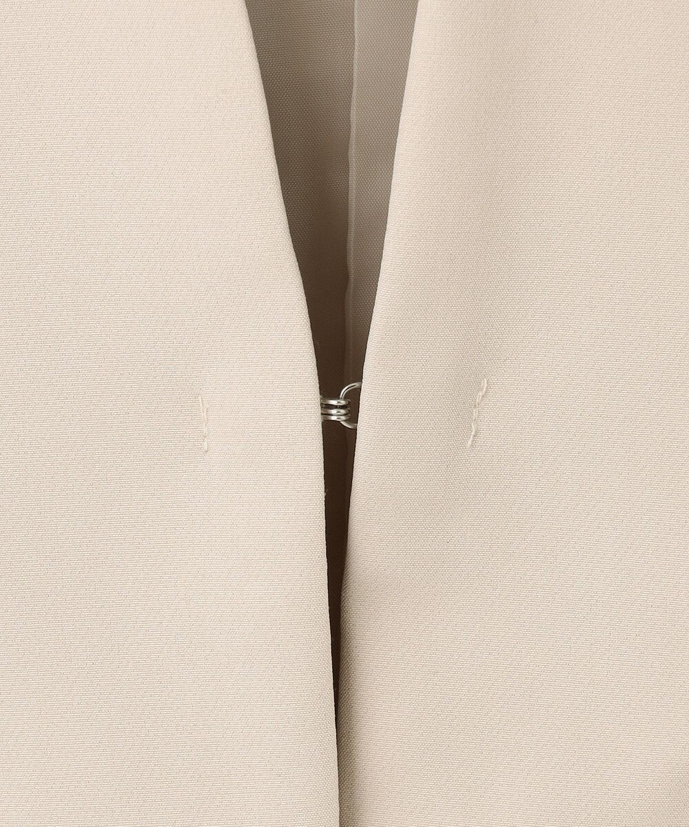 ANY 【WEB限定】ダブルクロスストレッチ Ｖネックノーカラージャケット 