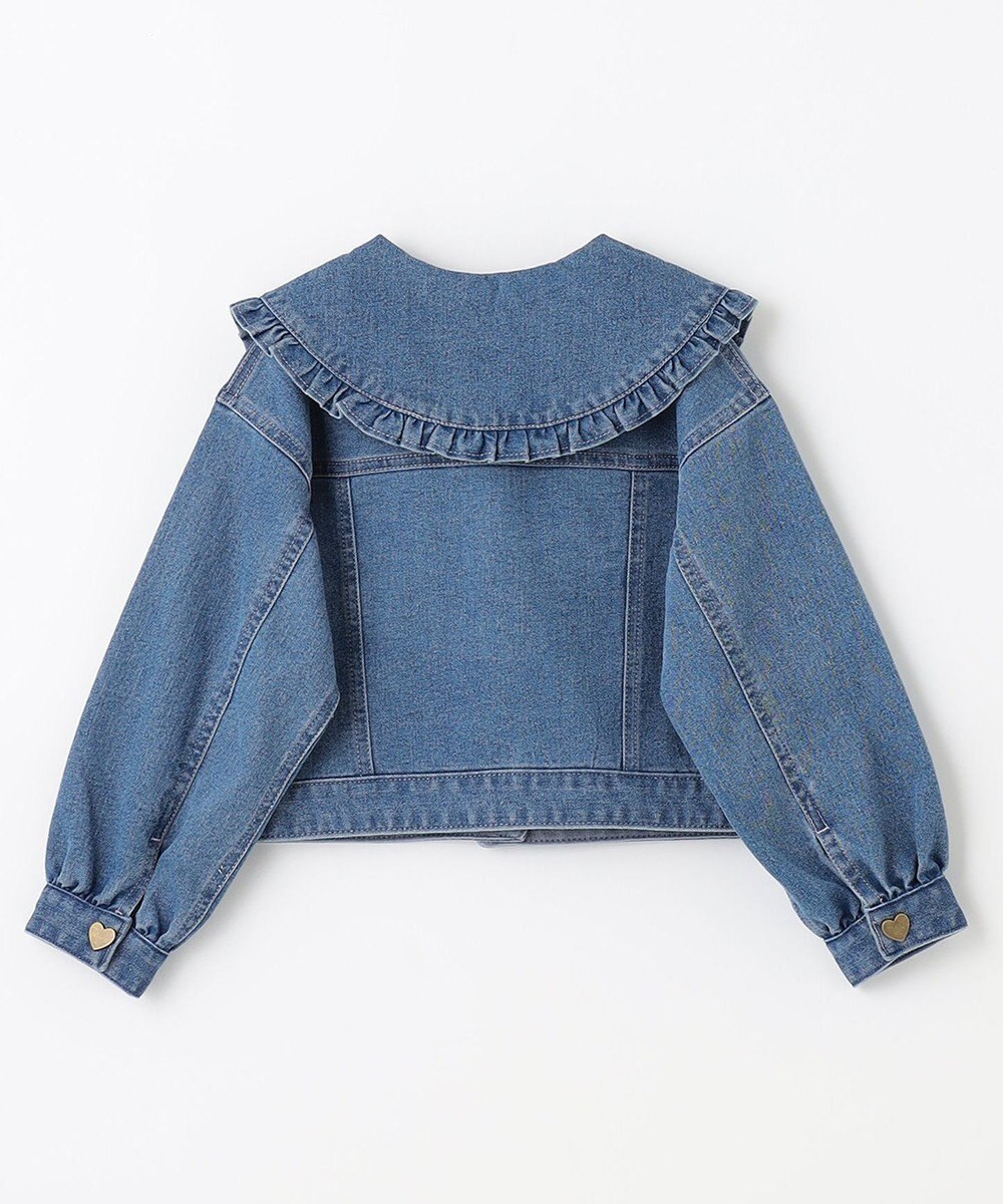 ANY KIDS フリル 襟付き デニム ジャケット 