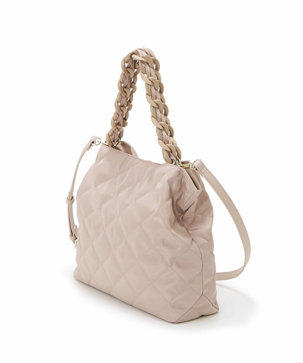 TOPKAPI 【TREASURE TOPKAPI】キルティング アクリルチェーン付 トート バッグ 