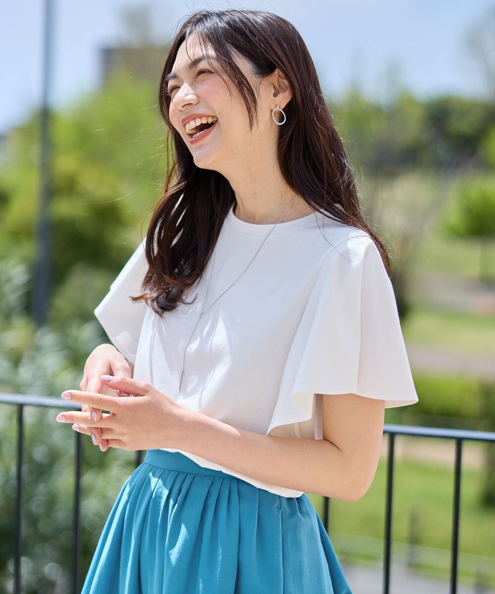 ANY L 【洗濯機可/接触冷感/UVケア】ソロナフリルスリーブプルオーバー 