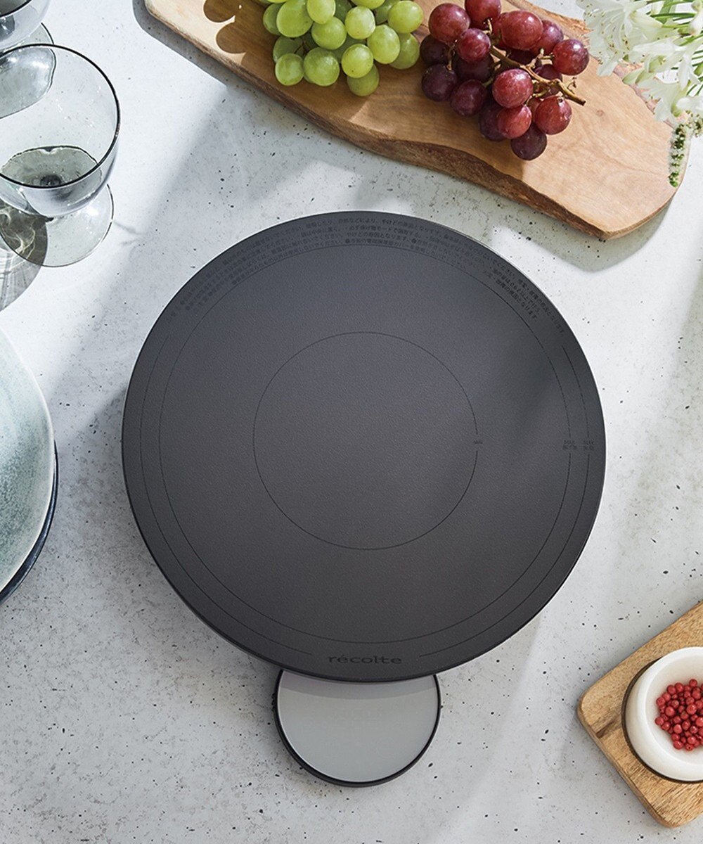 YAMATO テーブル＆キッチン 【レコルト】卓上IHクッキンググリドル  グレー  RIH-1(GY) 