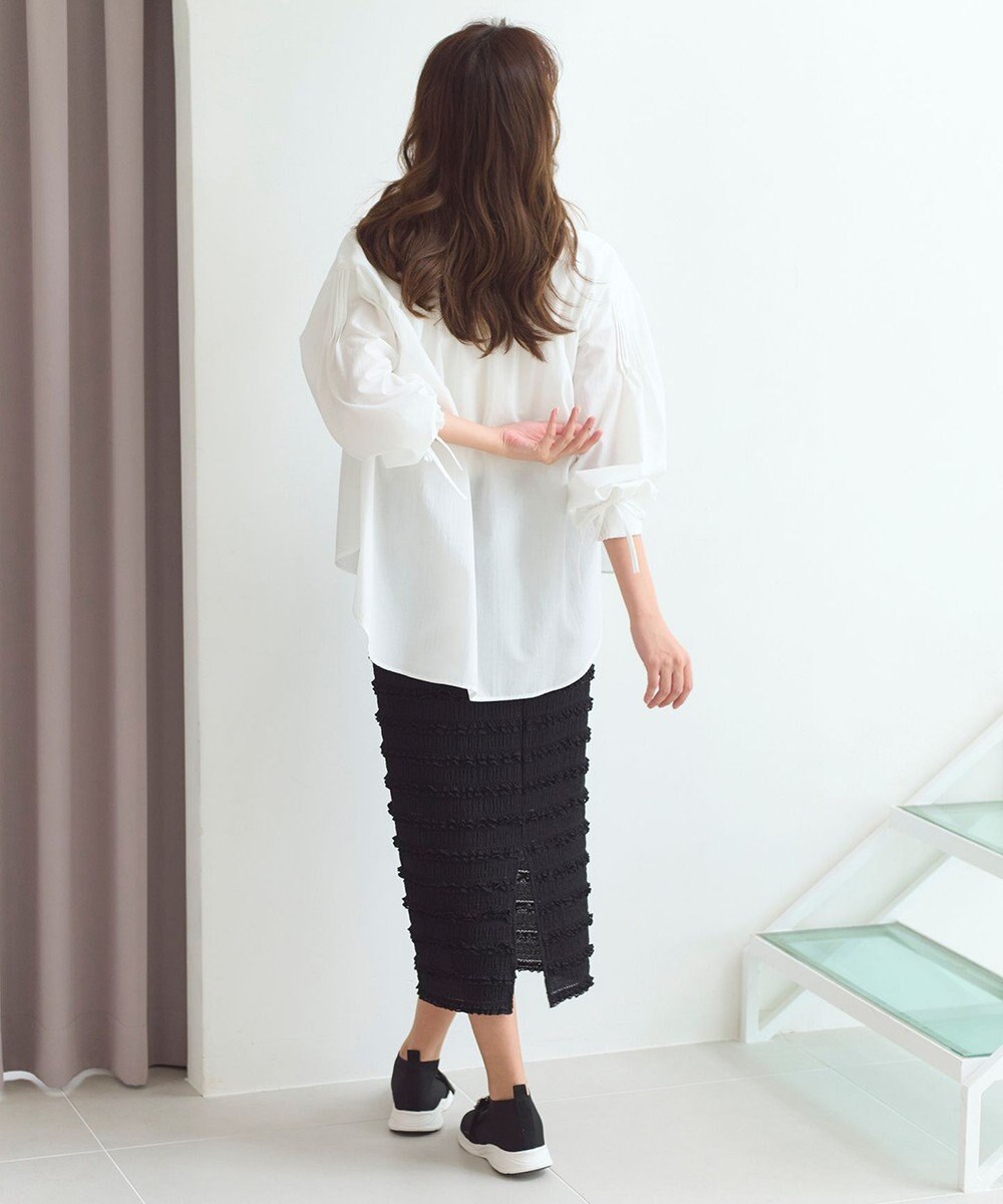 Feroux 【洗える】フリルシャツ ブラウス 