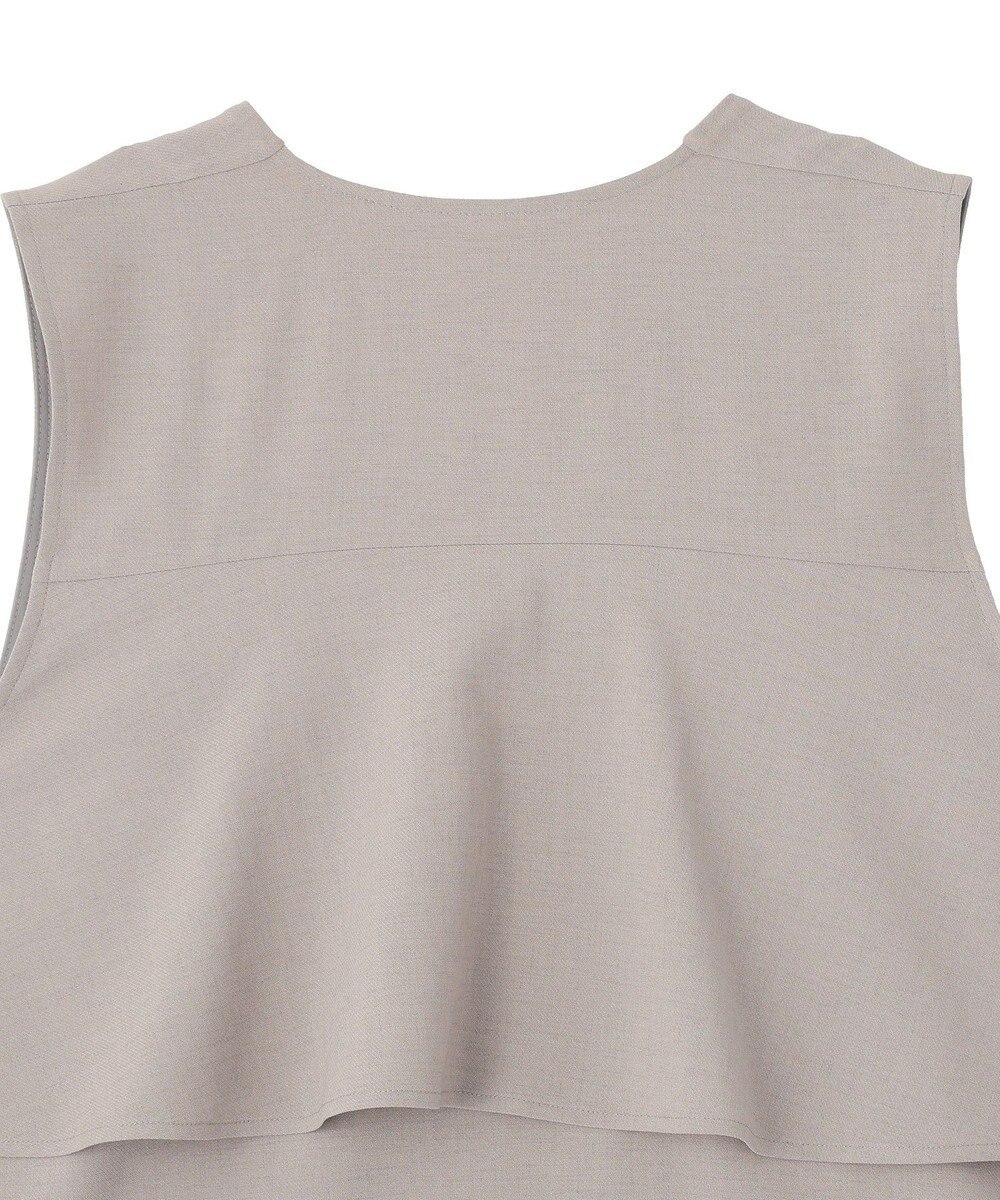 Green Parks イージーケアバックフリルジレ 