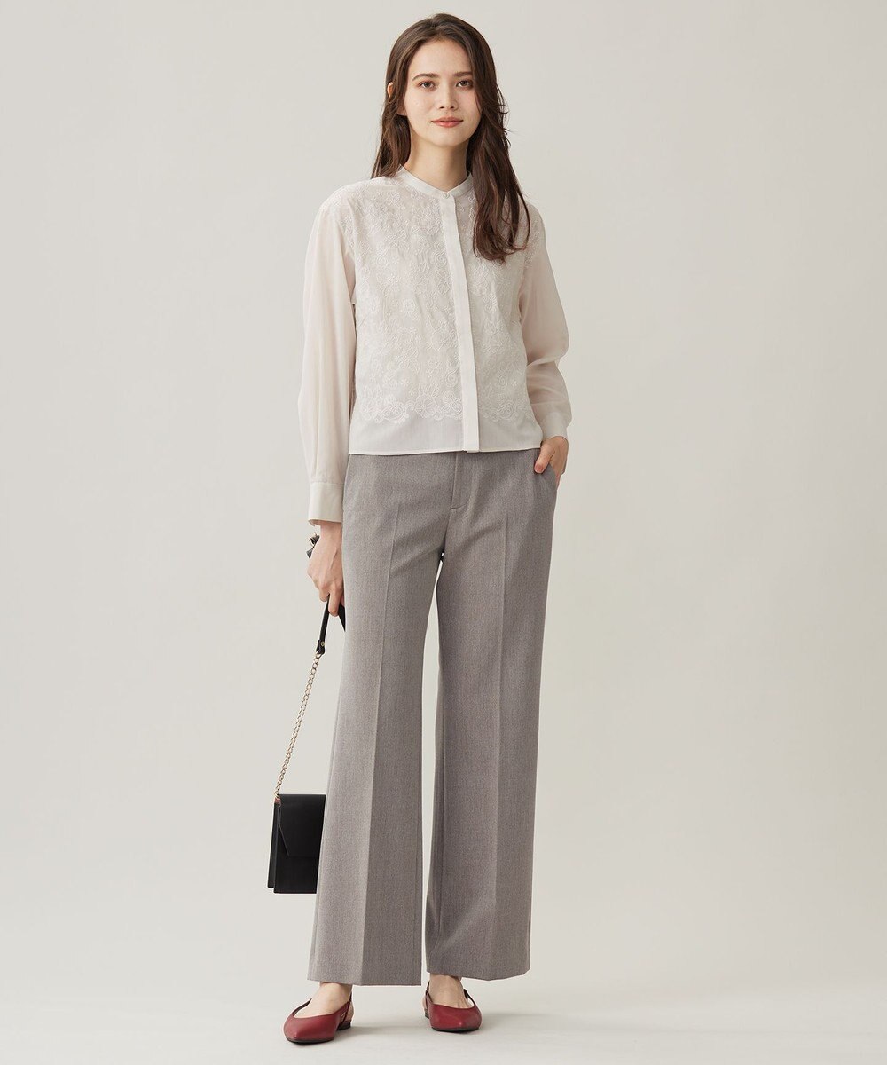 自由区 L 【WEB限定カラーあり・撥水加工・洗える】TRギャバストレート パンツ 