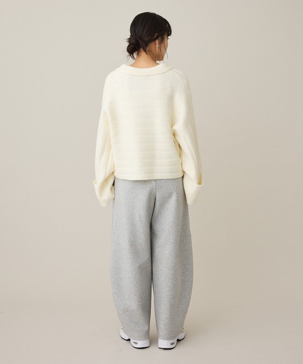 CRAFT STANDARD BOUTIQUE ロールアップ袖ショート丈ニットプルオーバー 