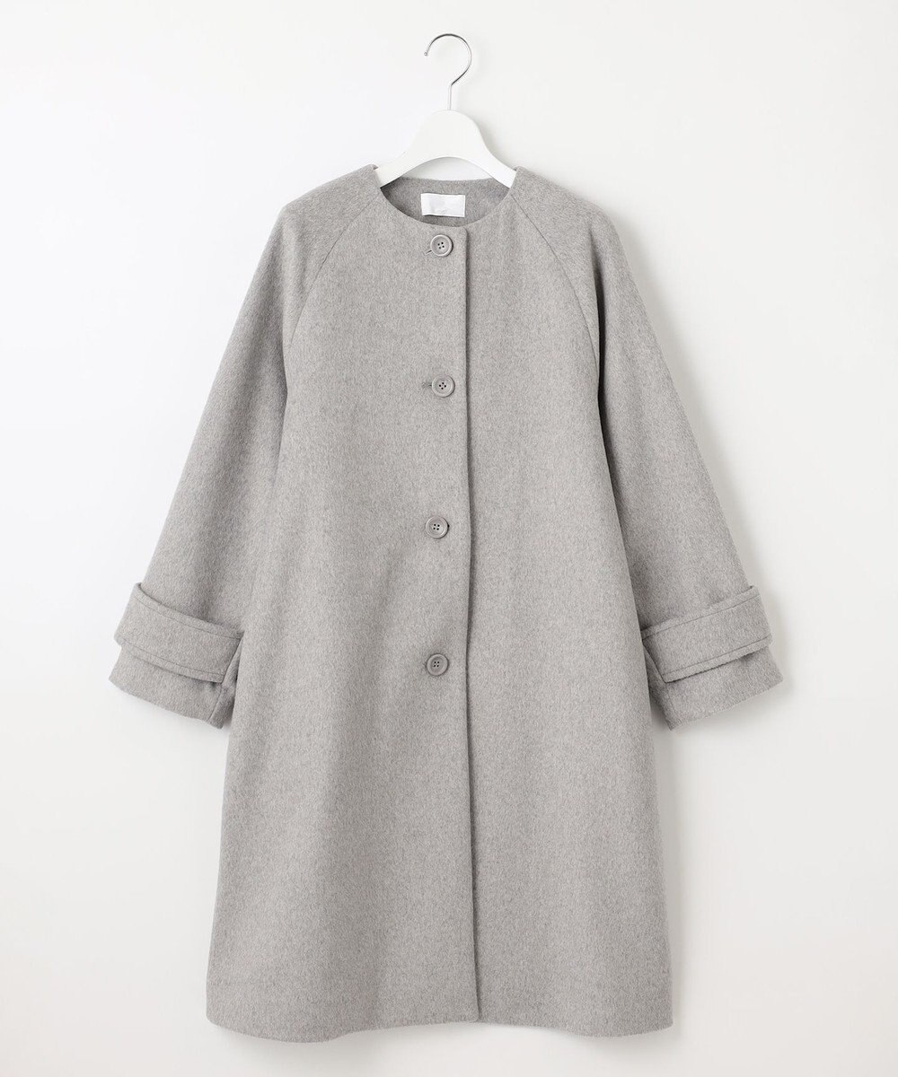Feroux ウール混 Aラインコート 