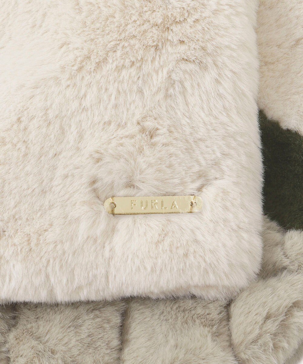 MOONBAT FURLA フェイクファーキルティング風トリコマフラー 