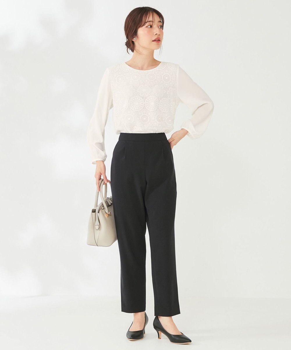 ANY SIS 【セットアップ対応】セレモニーダブルクロス テーパード パンツ 