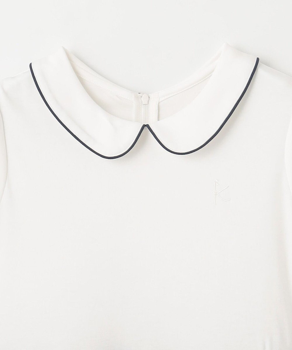 組曲 KIDS 【150-160㎝】フラワーパネルボーダー ワンピース 