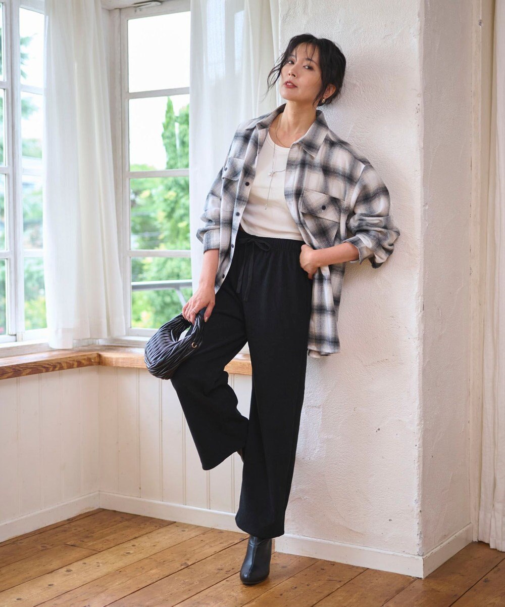 WEGO 【2025年秋冬新作/SMLサイズ展開/ユニセックス着用ITEM】オンブレチェックネルシャツ（LS） 