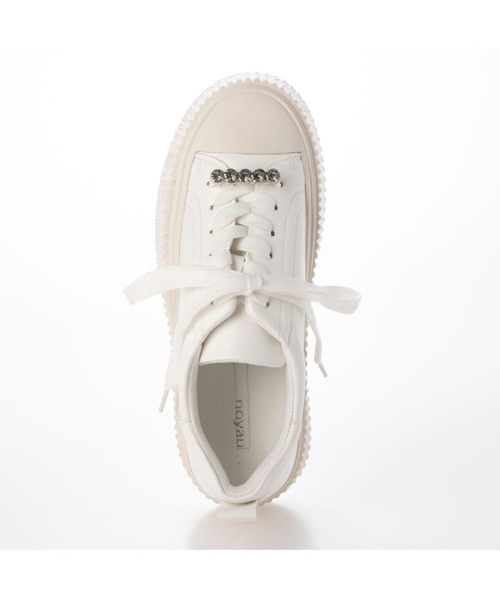 MODE ET JACOMO <noyau>ビジュー付き厚底レースアップスニーカー 