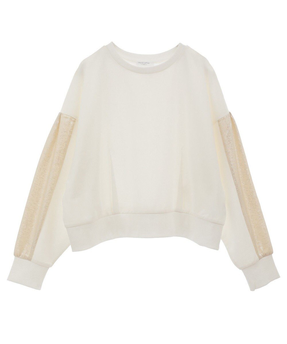 Green Parks 箔プリントドッキング裏毛プルオーバー 