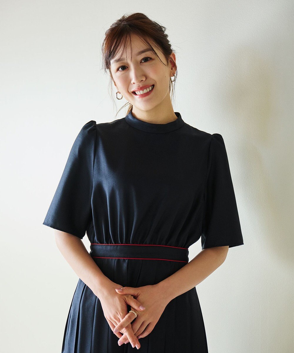 #Newans 〈花乃まりあさんコラボ〉ワイドプリーツワンピース 