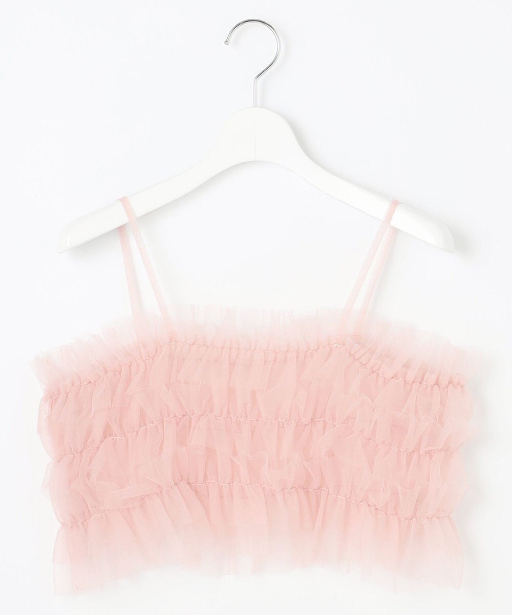 Feroux 【洗える】チュールキャミレイヤード カットソー ワンピース 