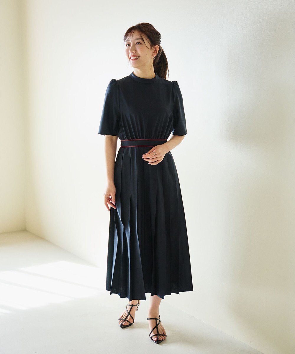 #Newans 〈花乃まりあさんコラボ〉ワイドプリーツワンピース 